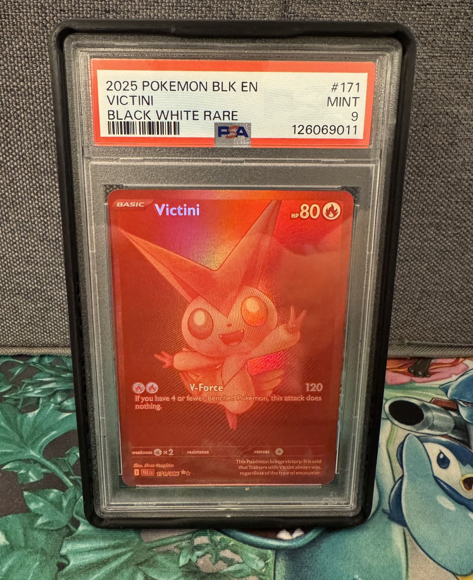 Pokémon TCG Black Bolt White Flare Red Victini BWR 171/086-ENGLISH Card PSA 9
