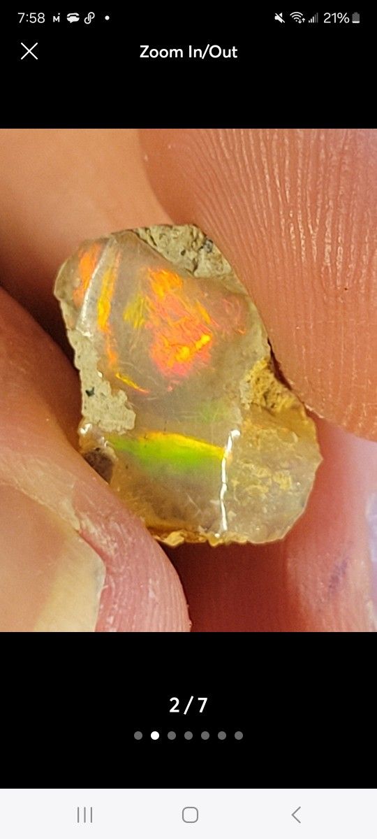 6.80ctw Natural Orange Ethiopian Fire Opal Rough Untreated Crystal ☆