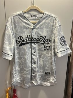 BAPE CAMO STRIPE BASEBALL SHIRT