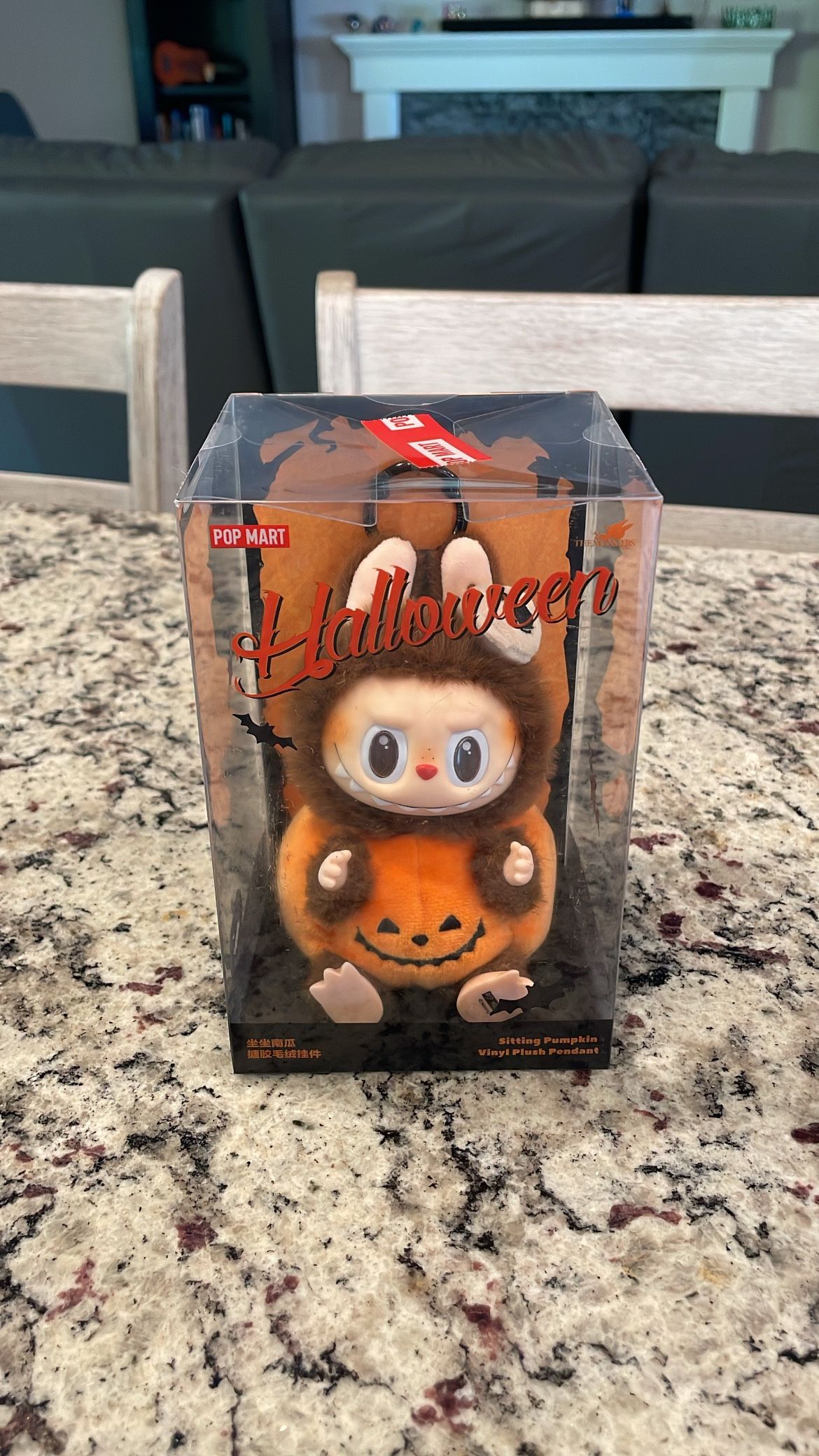 Happy Halloween Sitting Pumpkin Labubu