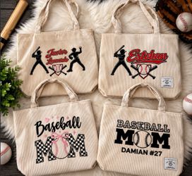 Baseball Mom Tote bags