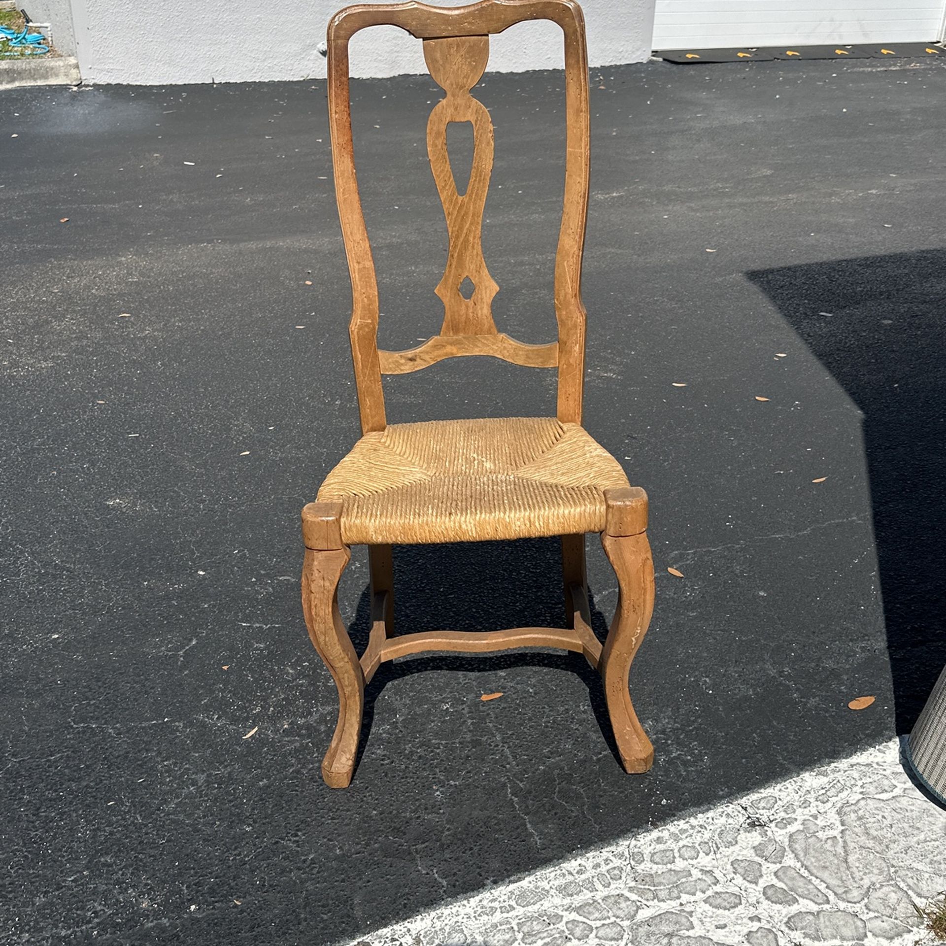 Italian Made Rococo Rush Antique Chair