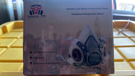 Essential PPE Double Gas Mask Chemical Respirator