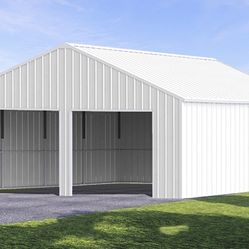 23ftx22ft Double Garage Metal Shop