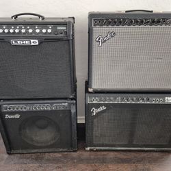 Fender Princeton Chorus FM212R Line 6 Spider IV 75w Danville TEC80G Combo Amplifiers (Trades Okay)