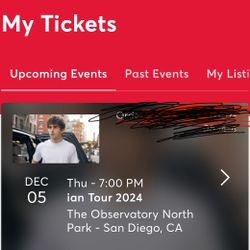Ian Ticket San Diego 