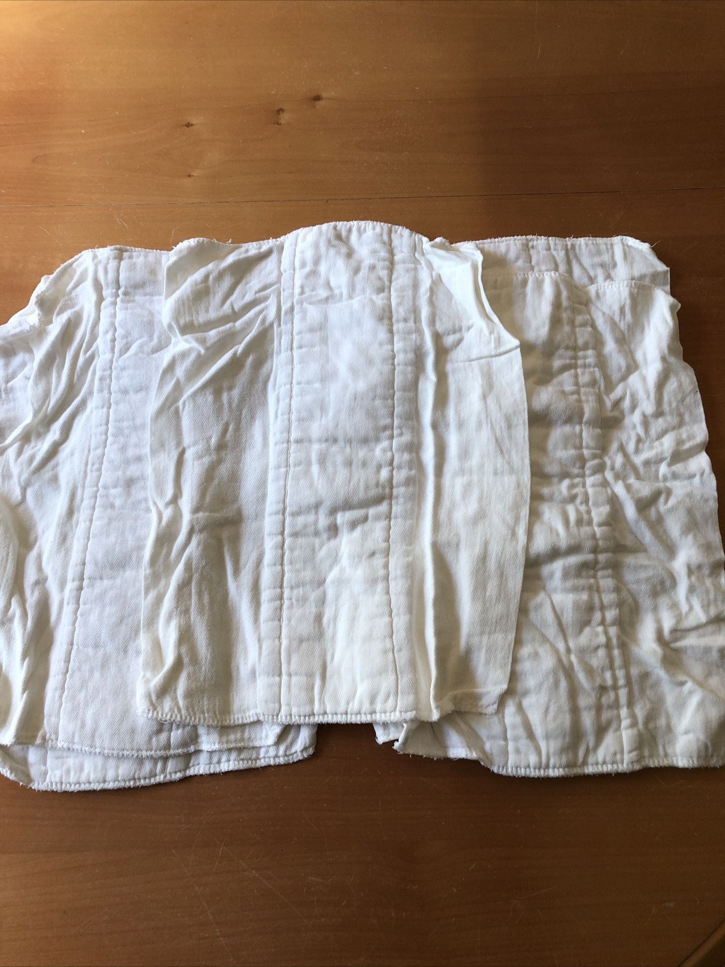 Vtg Lot Of 5 Cotton Cloth Diapers