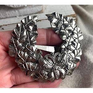 1990’s - Vintage - Sylvia Dahl - Silver Butterfly On Wreath Brooch - (New) - Never Worn Absolutely Beautiful Piece 2-7/8” X 2-1/2”