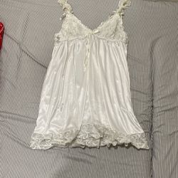 White Satin Nightgown