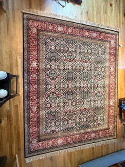 Persian-Style Area Rug with Floral Lattice Pattern, Karastan