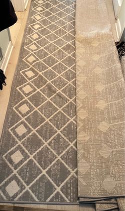 Grey Geometric Diamond Rug 9 by 13