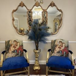 Very Beautiful Two Chairs Victorian Not Include The Mirror 