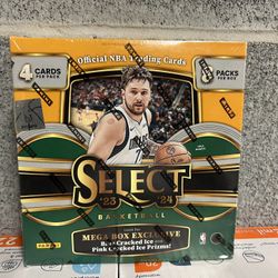 2023-24 Panini Select Basketball Mega Box (Blue/Pink Cracked Ice Prizms)