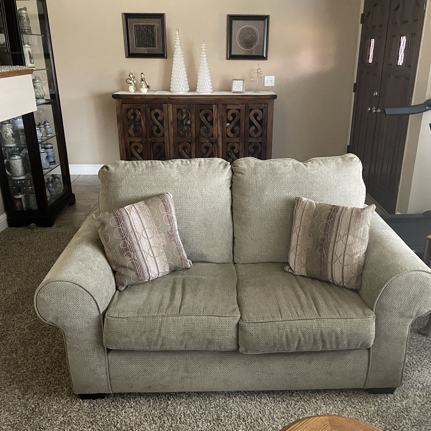 love seat with matching couch. Ashley brand