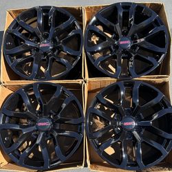 20” GMC Sierra Yukon factory wheels rims gloss black new