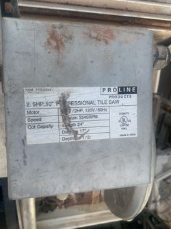 Proline 2.5HP 10” Professional Tile Saw