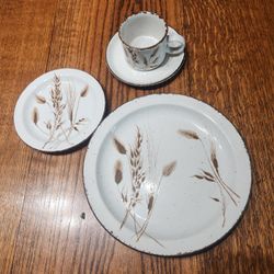 28 Pc. Stoneware Set - Wild Oats - Midwinter Stonehenge