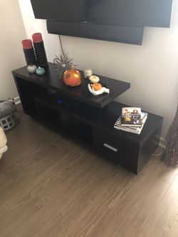 Espresso TV Stand (like new) - 23.75'' H x 15.50'' W x 59.25'' D