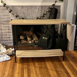 Wood And Metal Console Table 