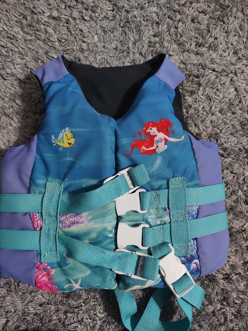 SwimWays Little Mermaid Ariel PFD Life Jacket with Adjustable Buckle, Styles May Vary