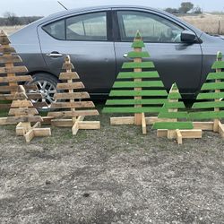 Wooden Christmas Tree Sets 