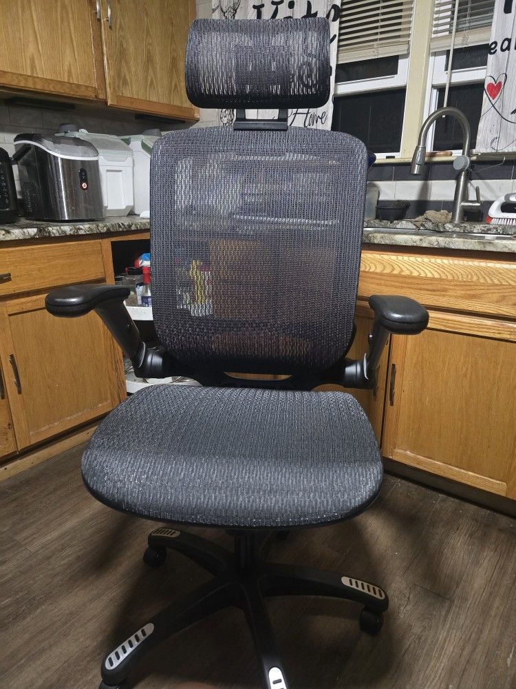 Gabrylly Ergonomic Office Chair Meshblack Adjustable Headrest And Arms Retails 180 .00 # 636