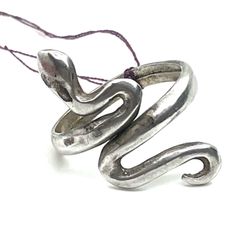 Sterling Slithering Serpent Ring Sz. 7