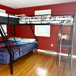 Metal Twin Over Full Bunk Bed – Sturdy & Like New