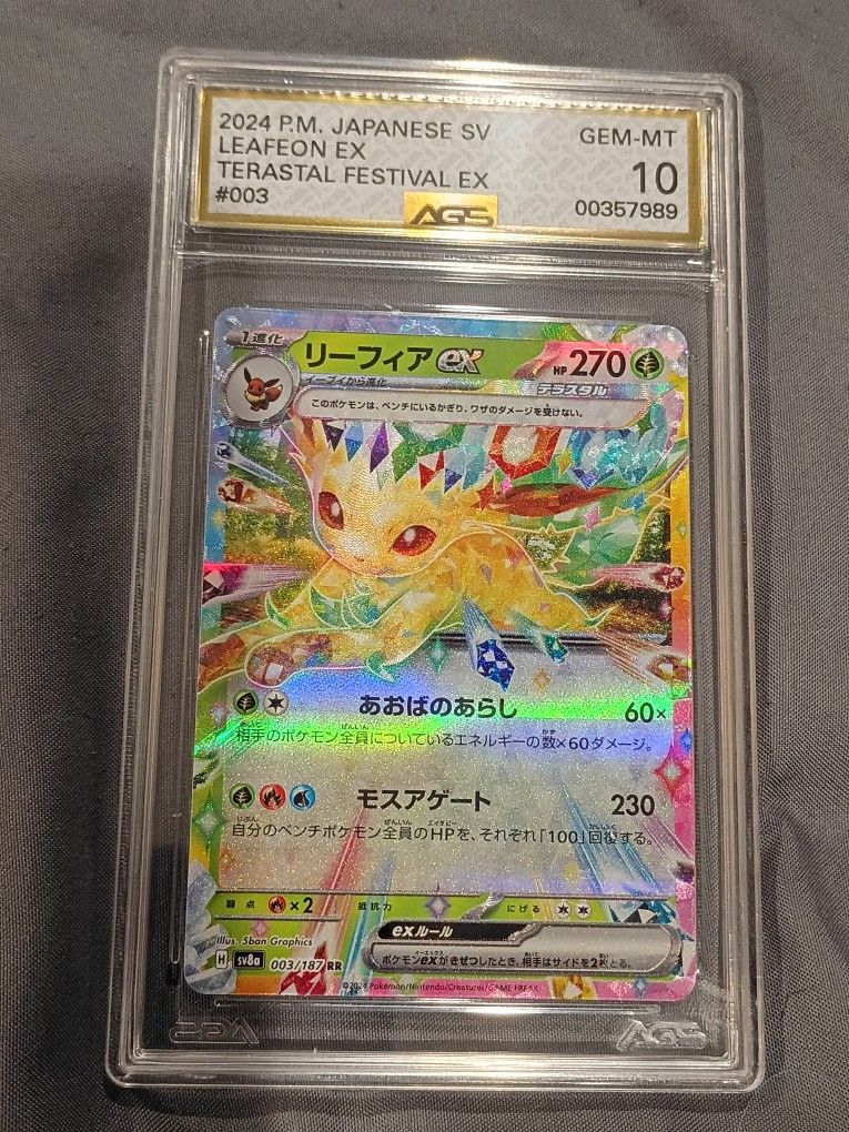 Pokemon Leafeon Graded Slab Gem Mint 10
