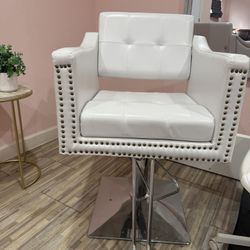 White Hair Stylist Chair