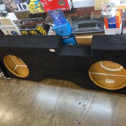 Subwoofer Box Chevy Silverado 2014 And Up Dual 12” 