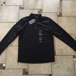 NWT Layer 8 Men’s Quick-dry Circular Knit 1/4 Zip Size L Black