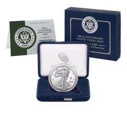 250th Anniversary United States Army American Eagle One Ounce Silver Proof Coin