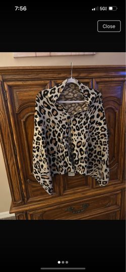 Ladies Leopard Poncho