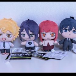 FuRyu Chainsaw Man - Denji, Reze, Makima, Aki Chibigurumi Plush NWT