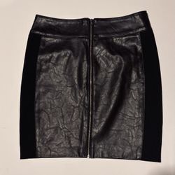 Women’s Black Faux Leather Pencil Skirt