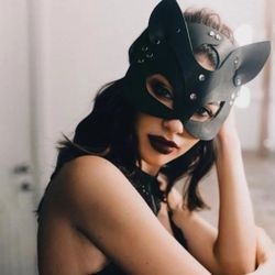 NEW Halloween Cat Women Face Mask