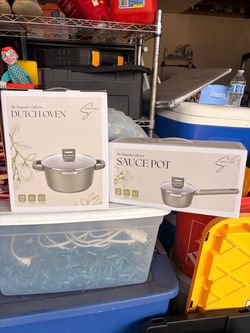 Simmer & Sizzle Magnolia Collection Dutch Oven & Sauce Pot Set