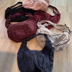 Faux Suede Sling Bags