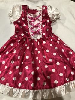 Minnie Mouse pink and white costume