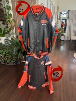 Denver Broncos Men’s Leather and Suede Jacket (XL)