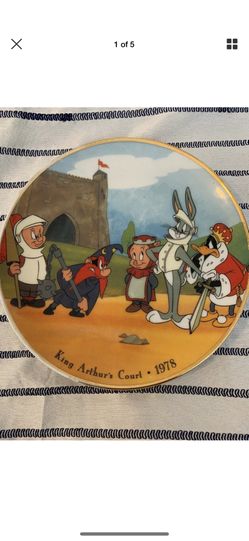 Warner Bros Looney Tunes Bugs Bunny in King Arthur's Court 1978 Collectors Plate