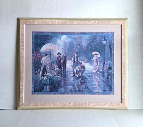 Home Interiors “A Paris Flower Market” by the artist Betty Herbert- Felder