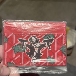 Custom Monopoly Man Goyard Card Holder 