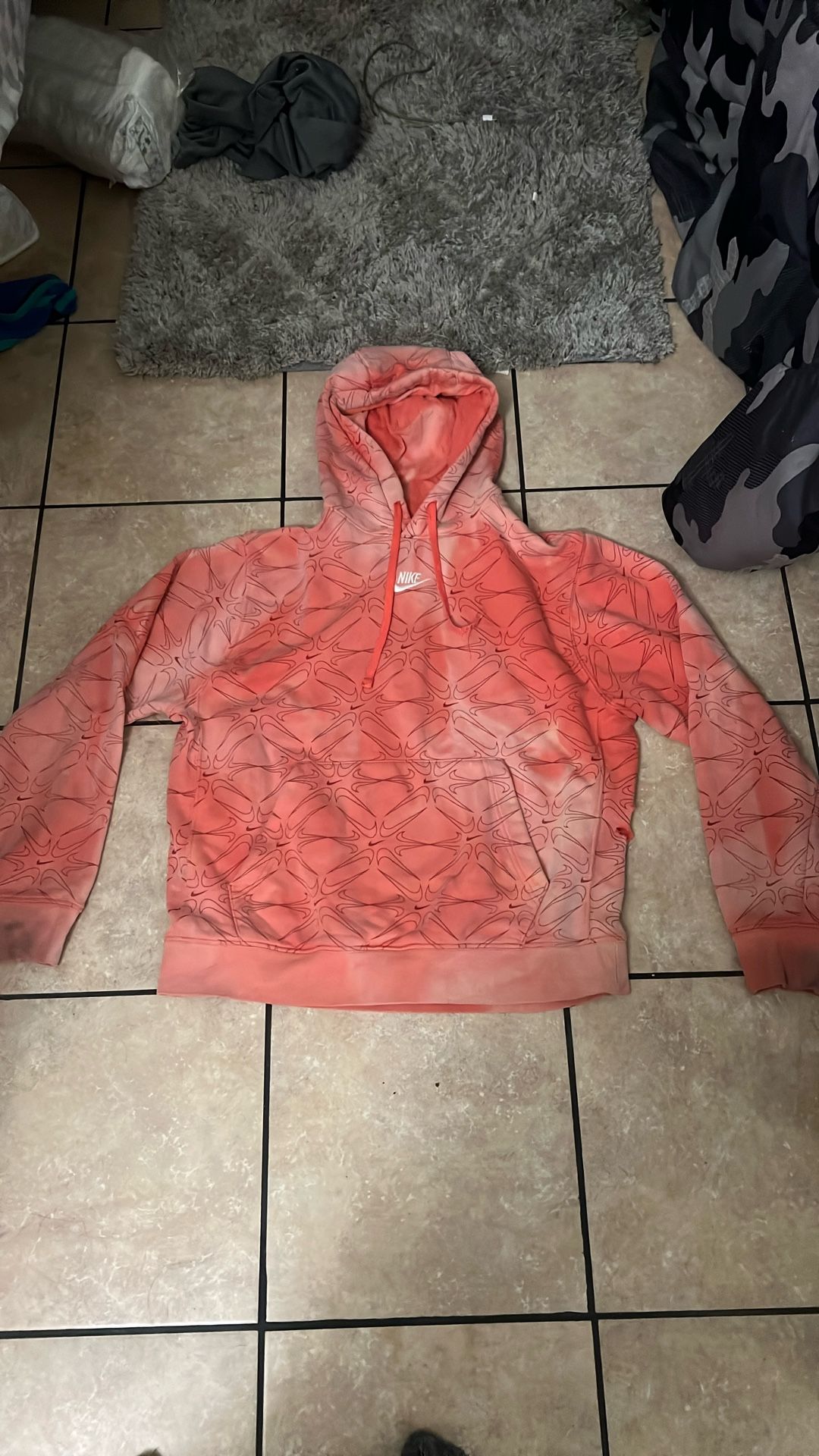 Pink Dyed Nike Hoodie