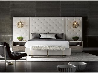 Brando Quartz Cal King Bed w/ Wall Panel