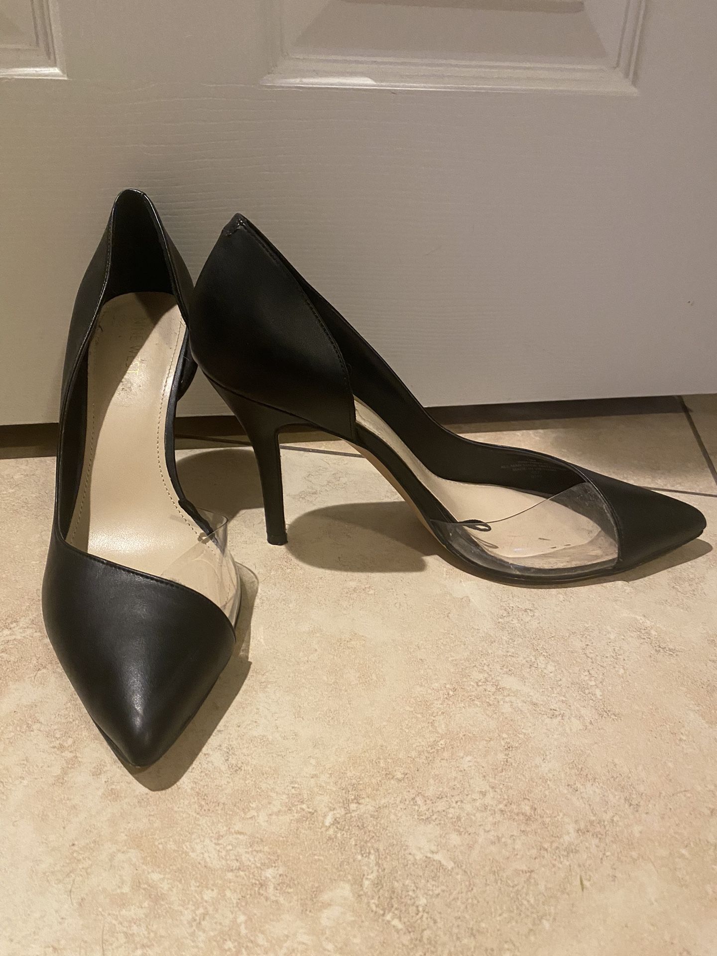 Black Leather Heels