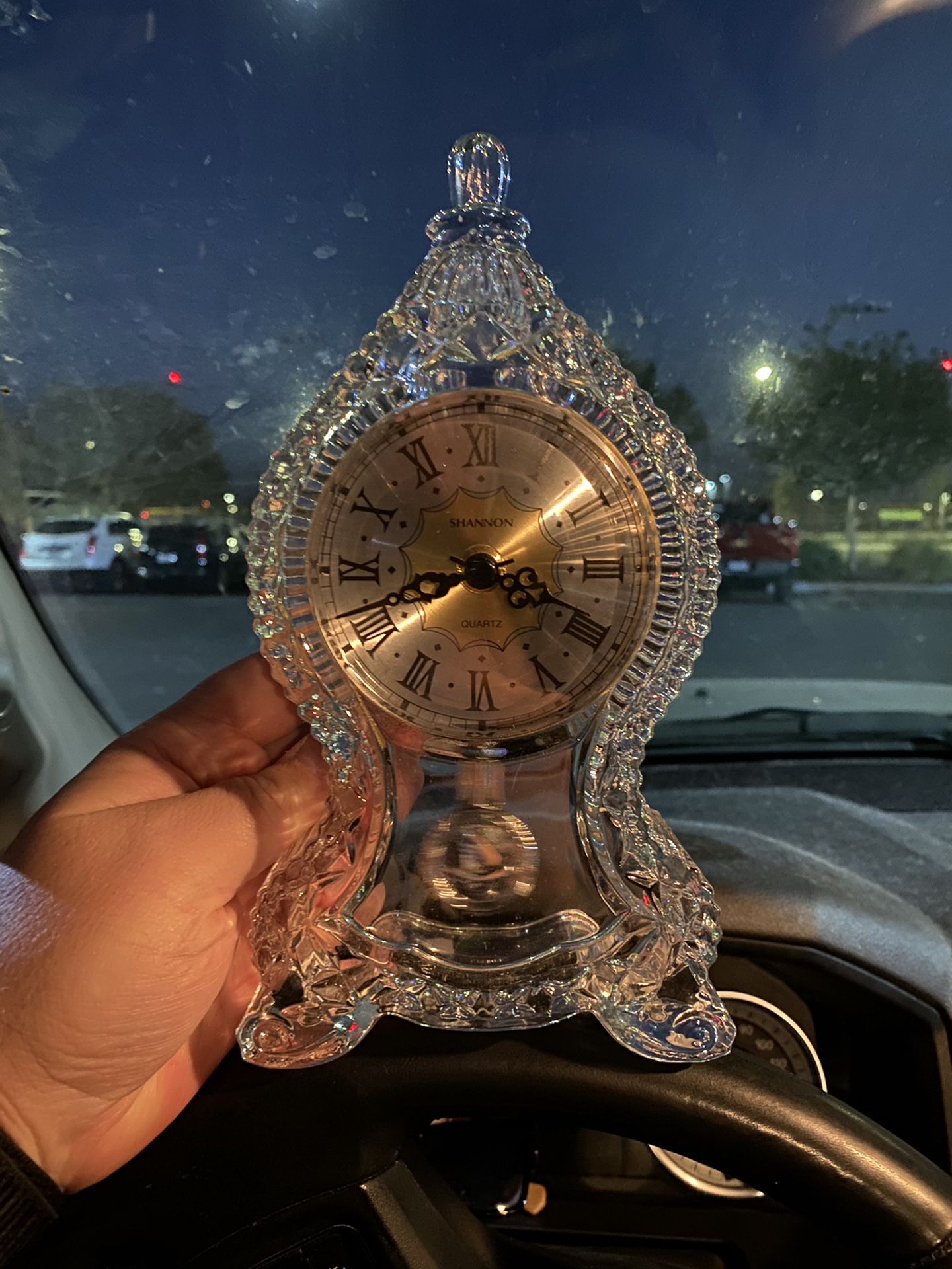 Shannon Crystal Gothic Clock