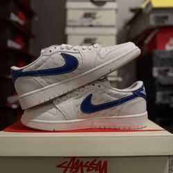 Size 8.5 Stylish Blue And White Supremeeee And Nikeee Travis Scottt Collabsss :3