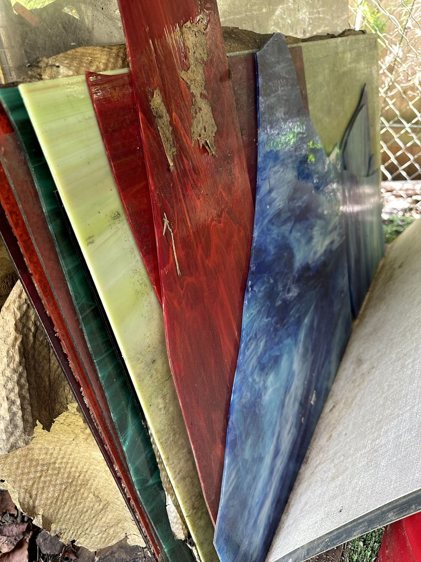 Stained Glass Sheets. 13 Sheets + Mixed Colors
